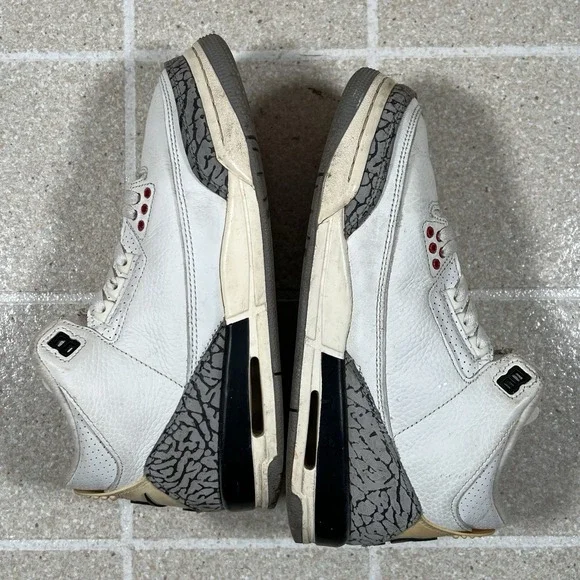 Nike Air Jordan 3‎ White Cement Reimagined GS Size 6.5Y Boys Sneakers DM0967-100 - Picture 6 of 7